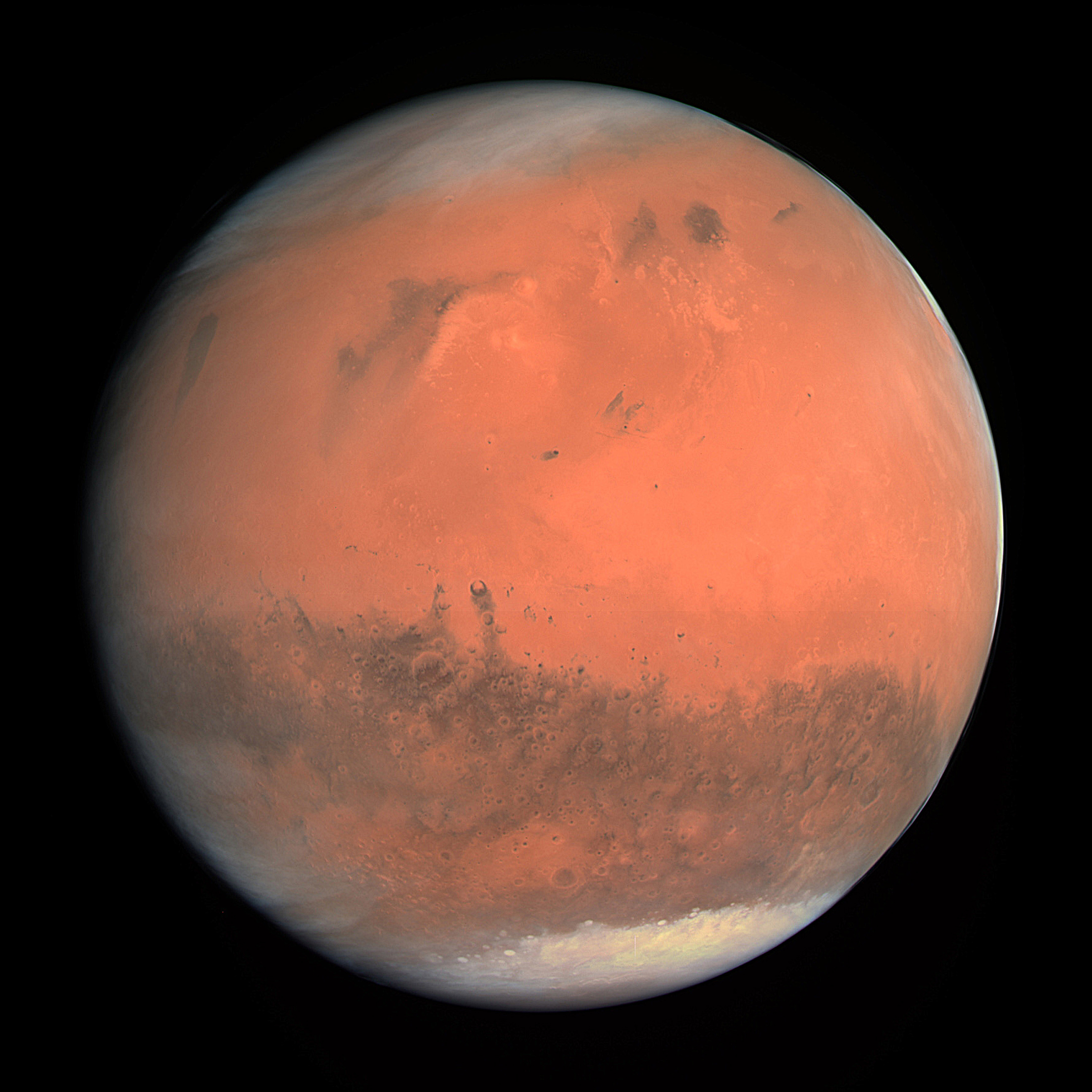 The first true-colour image of Mars generated by OSIRIS